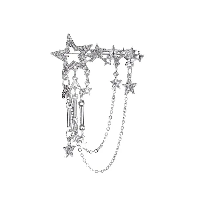1 Pair Delicate Tree Leaf Brooches Pins For Women Men Vintage Elk Wings Palm Crystal Jean Shirts Suits Lapel Pin Retro Broche
