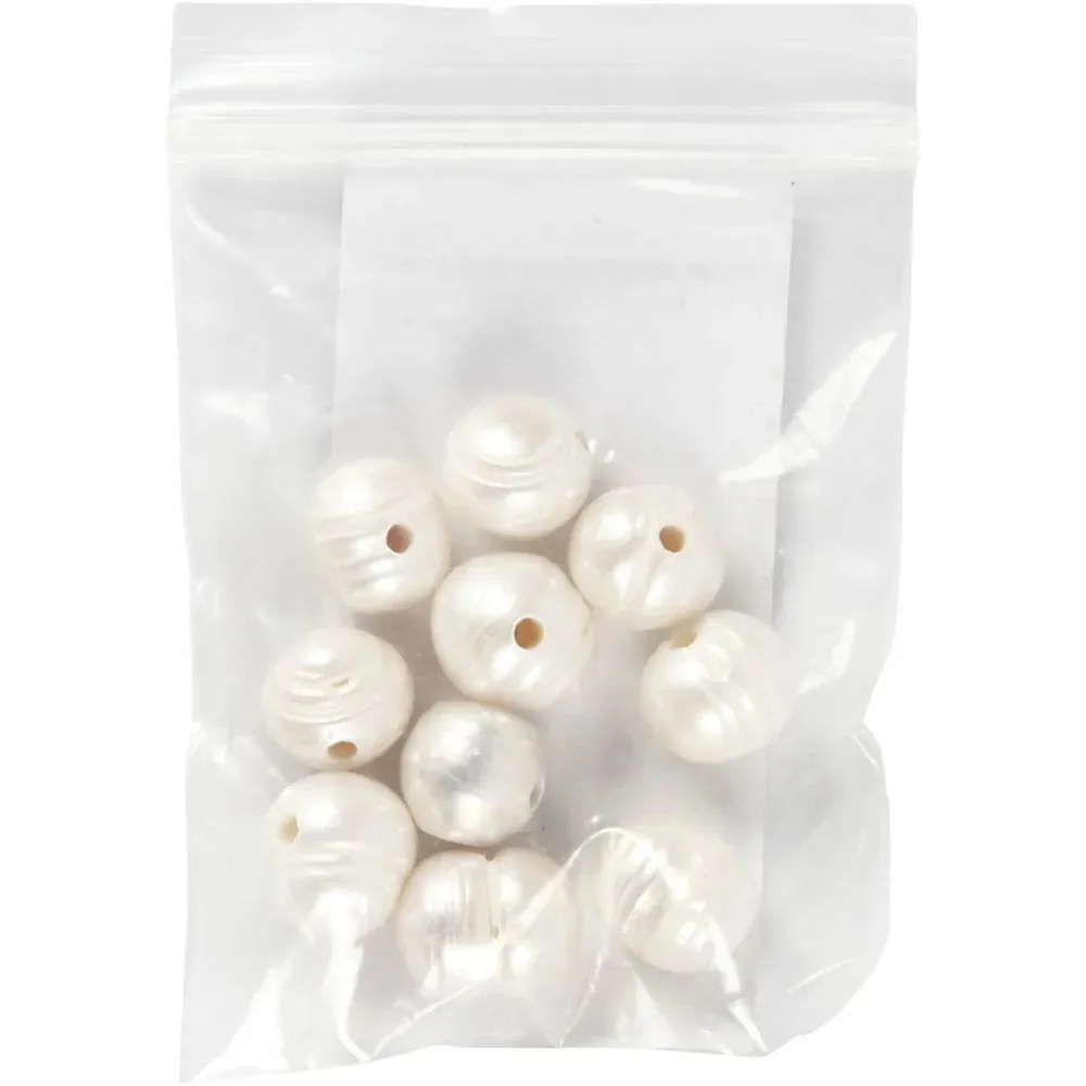 10 x Freshwater Mother Of Pearl Beads With Hole Jewellery Making Supplies Crafts