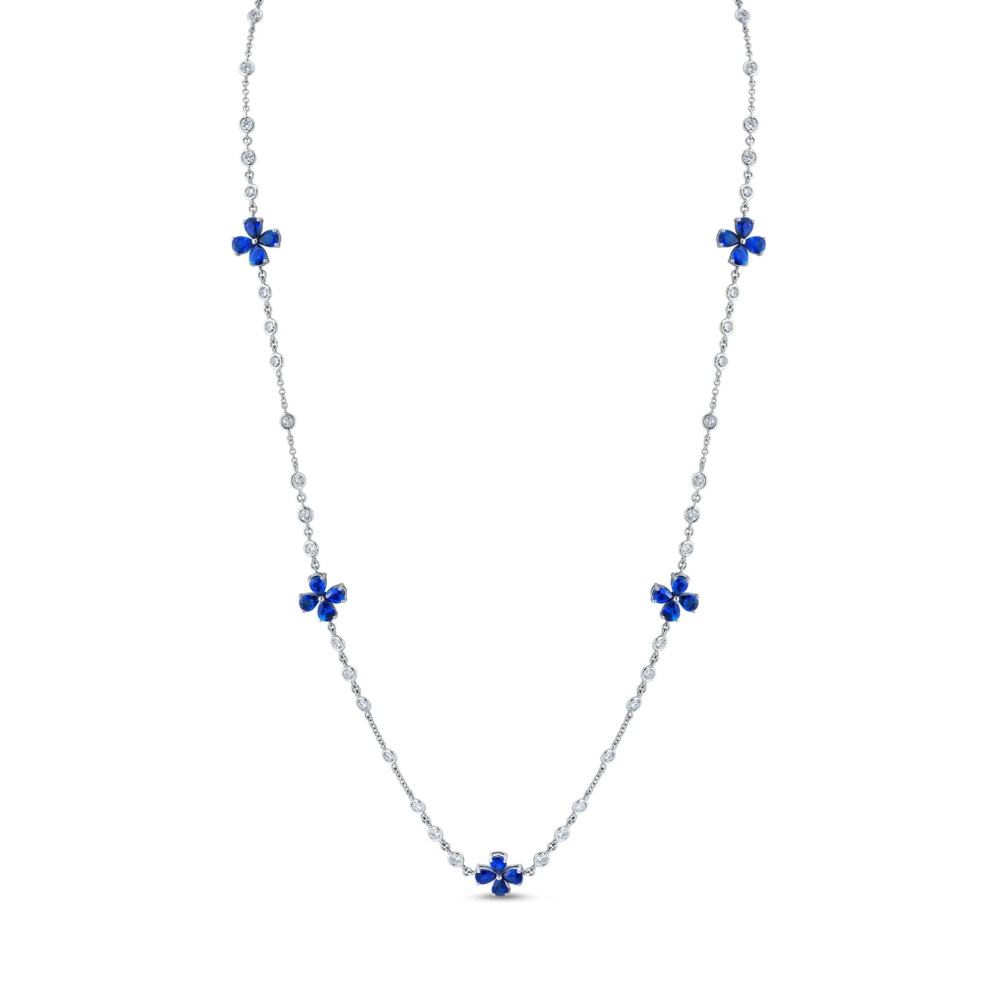 10.37ctw Sapphire & Diamond Necklace