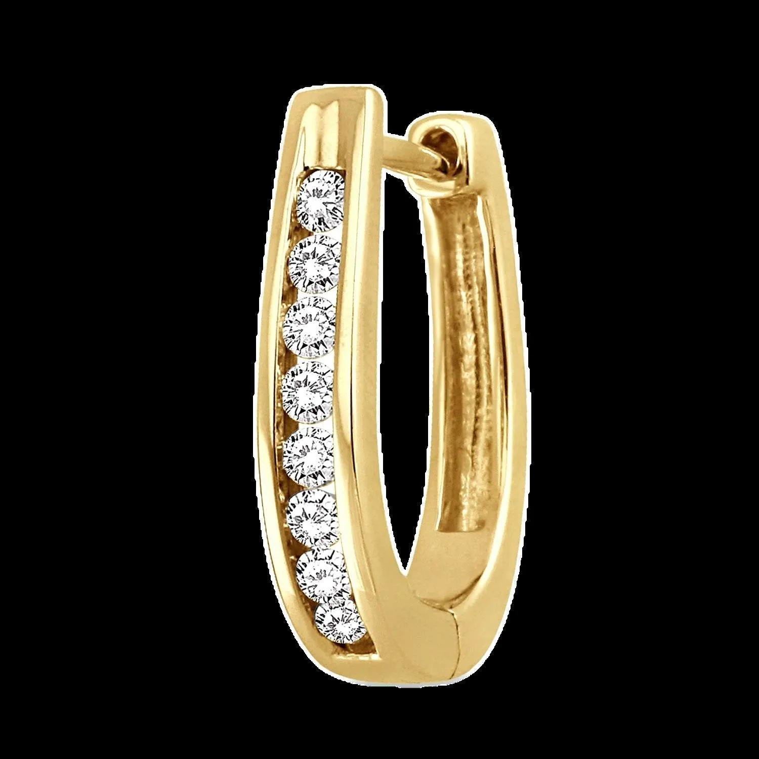 10K 0.25ct Diamond Hoop Earrings