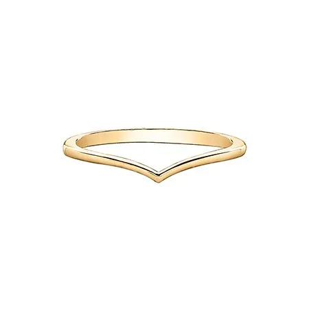 10K (Rose, White, Yellow) Gold Stackable Chevron Wedding Band