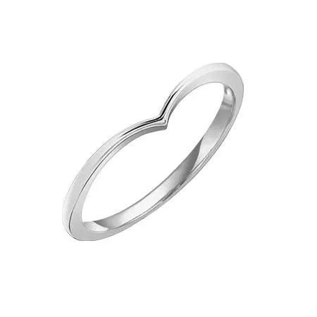 10K (Rose, White, Yellow) Gold Stackable Chevron Wedding Band