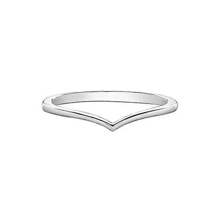 10K (Rose, White, Yellow) Gold Stackable Chevron Wedding Band