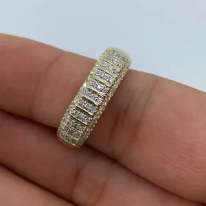 10K Tiger Diamond Wedding Band