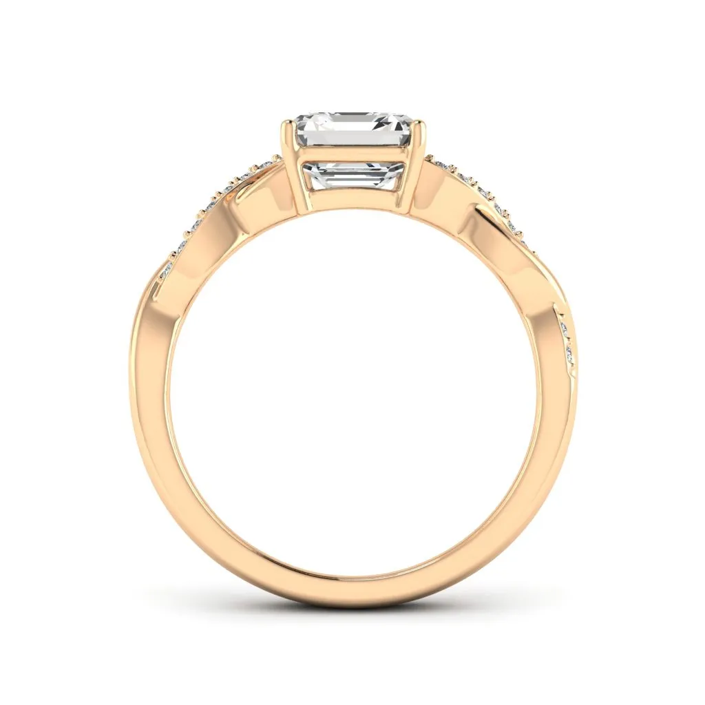 1.24 d.e.w cts Claudia Moissanite Ring