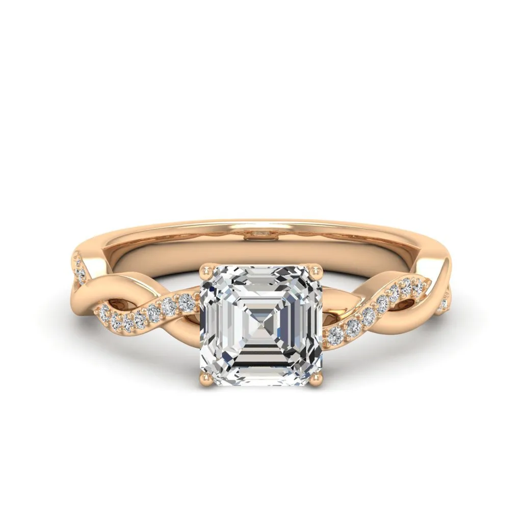 1.24 d.e.w cts Claudia Moissanite Ring