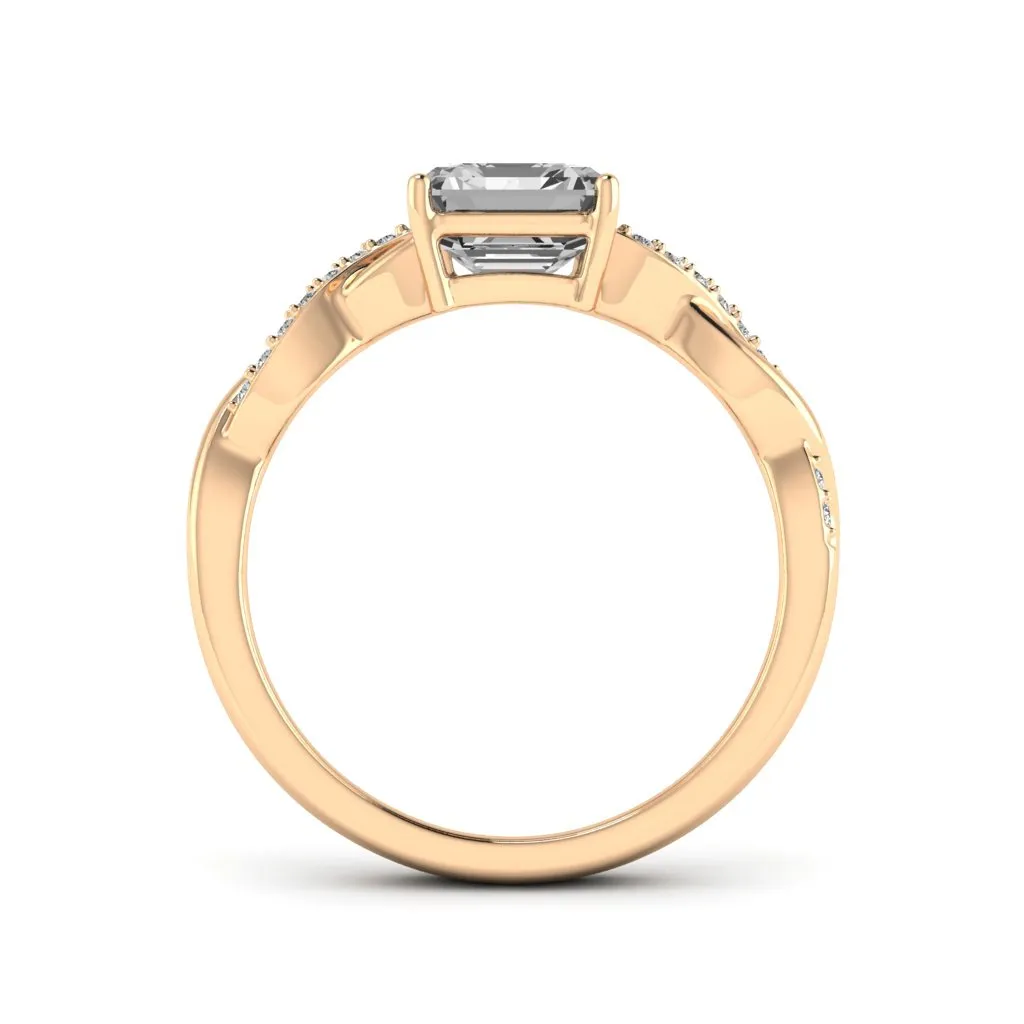 1.24 d.e.w cts Claudia Moissanite Ring