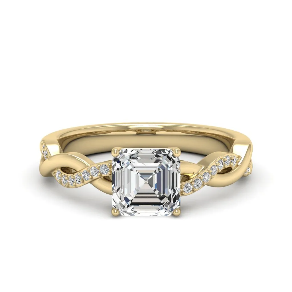 1.24 d.e.w cts Claudia Moissanite Ring