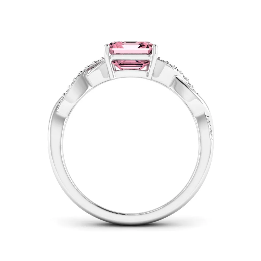 1.24 d.e.w cts Claudia Moissanite Ring
