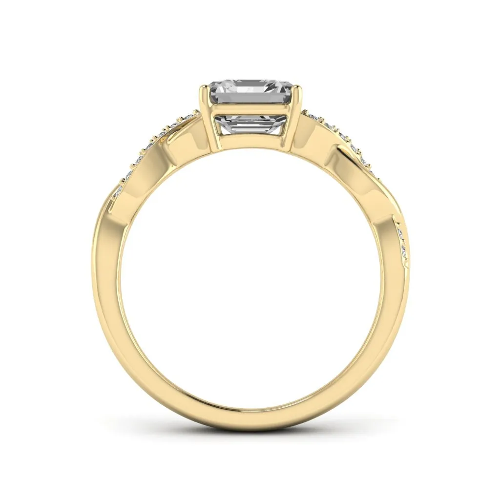 1.24 d.e.w cts Claudia Moissanite Ring