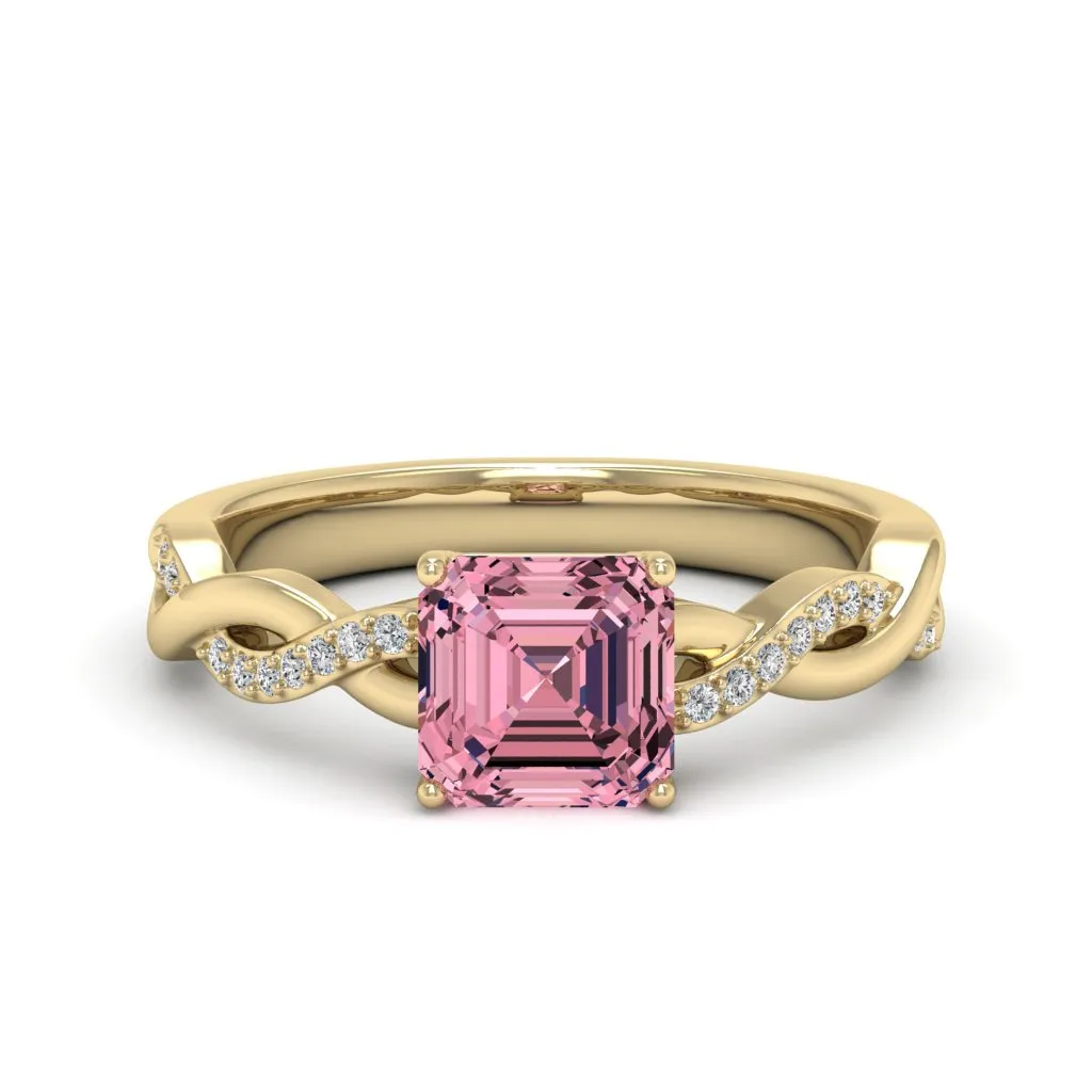 1.24 d.e.w cts Claudia Moissanite Ring