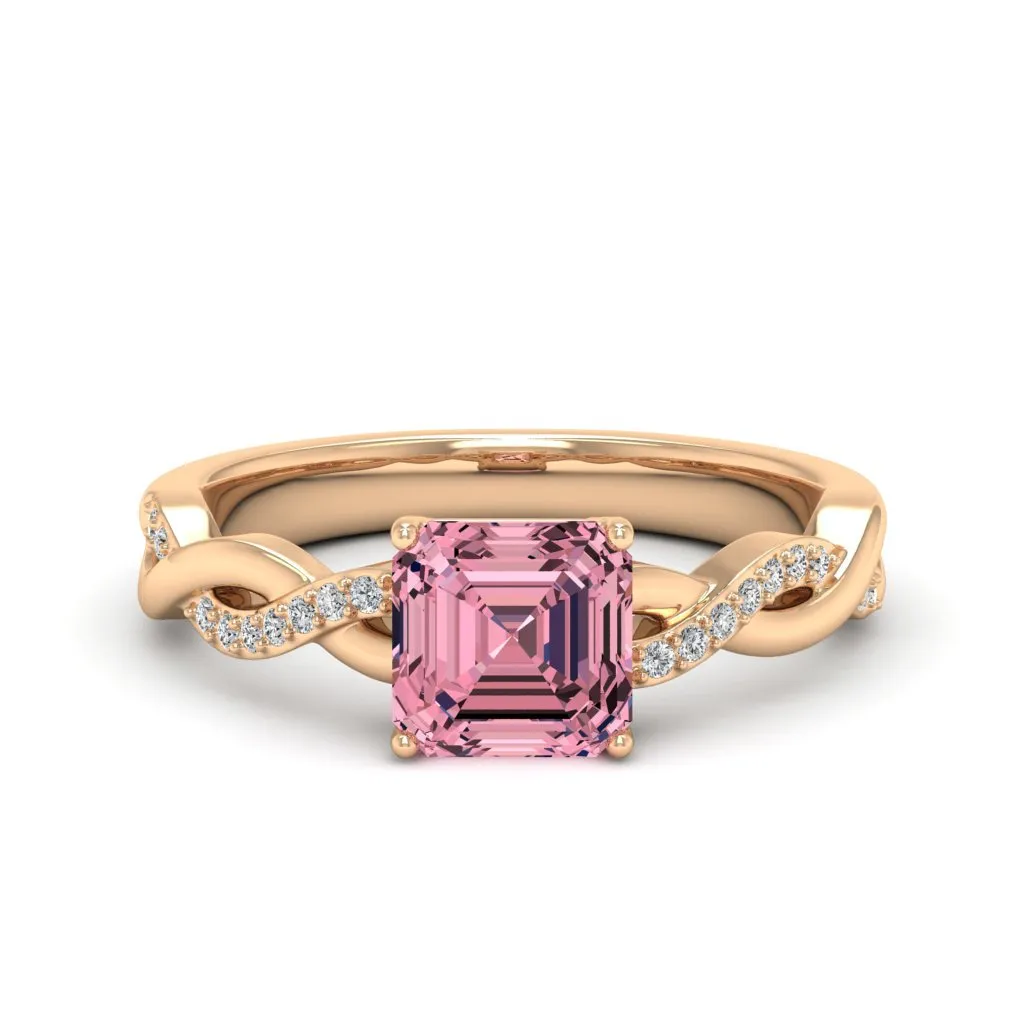 1.24 d.e.w cts Claudia Moissanite Ring