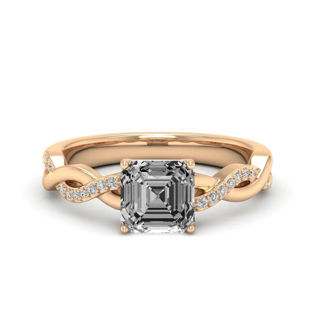 1.24 d.e.w cts Claudia Moissanite Ring