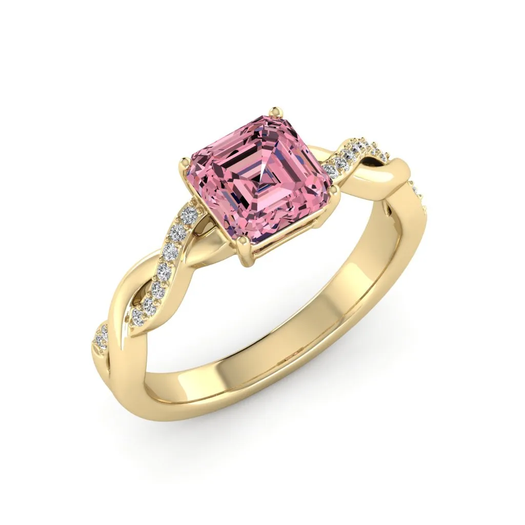 1.24 d.e.w cts Claudia Moissanite Ring
