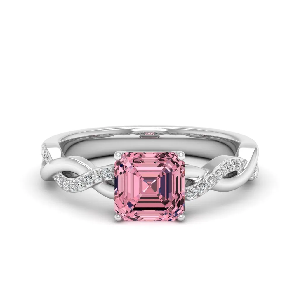 1.24 d.e.w cts Claudia Moissanite Ring