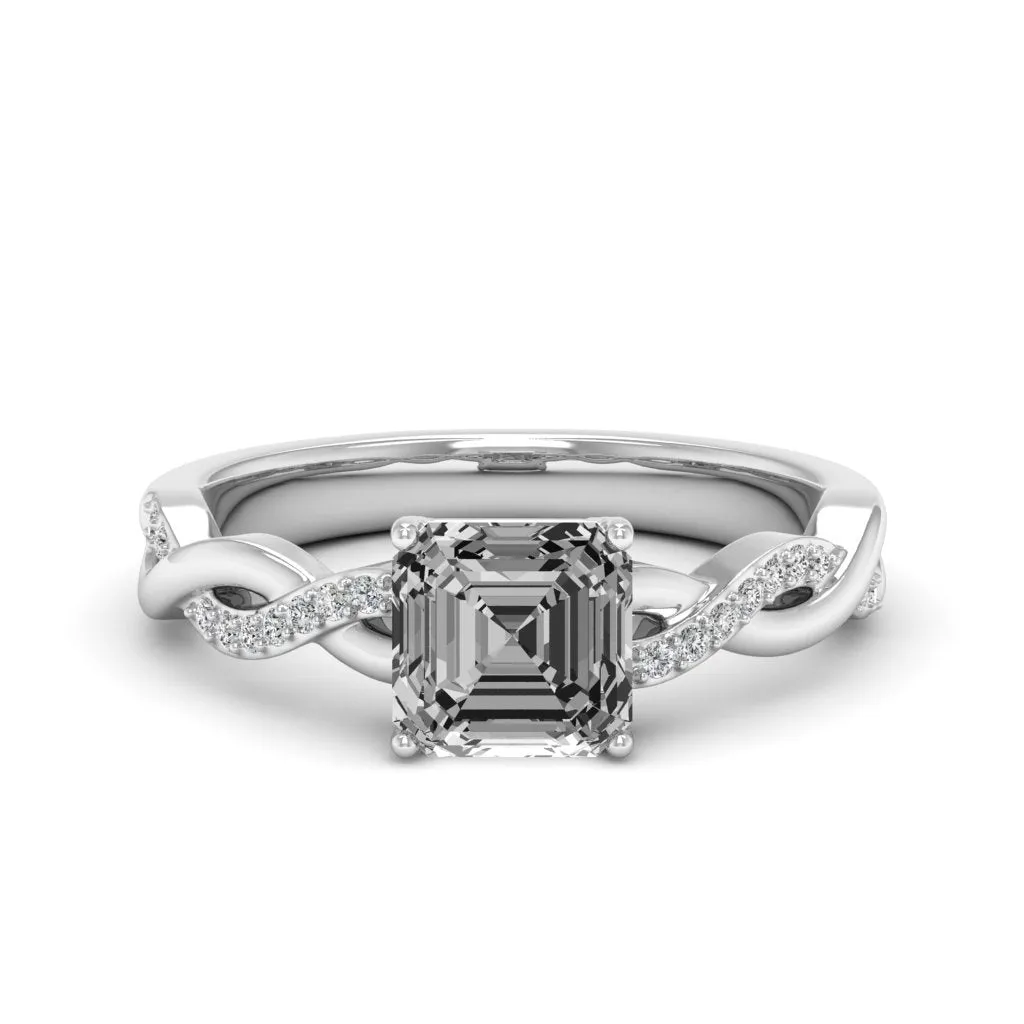 1.24 d.e.w cts Claudia Moissanite Ring