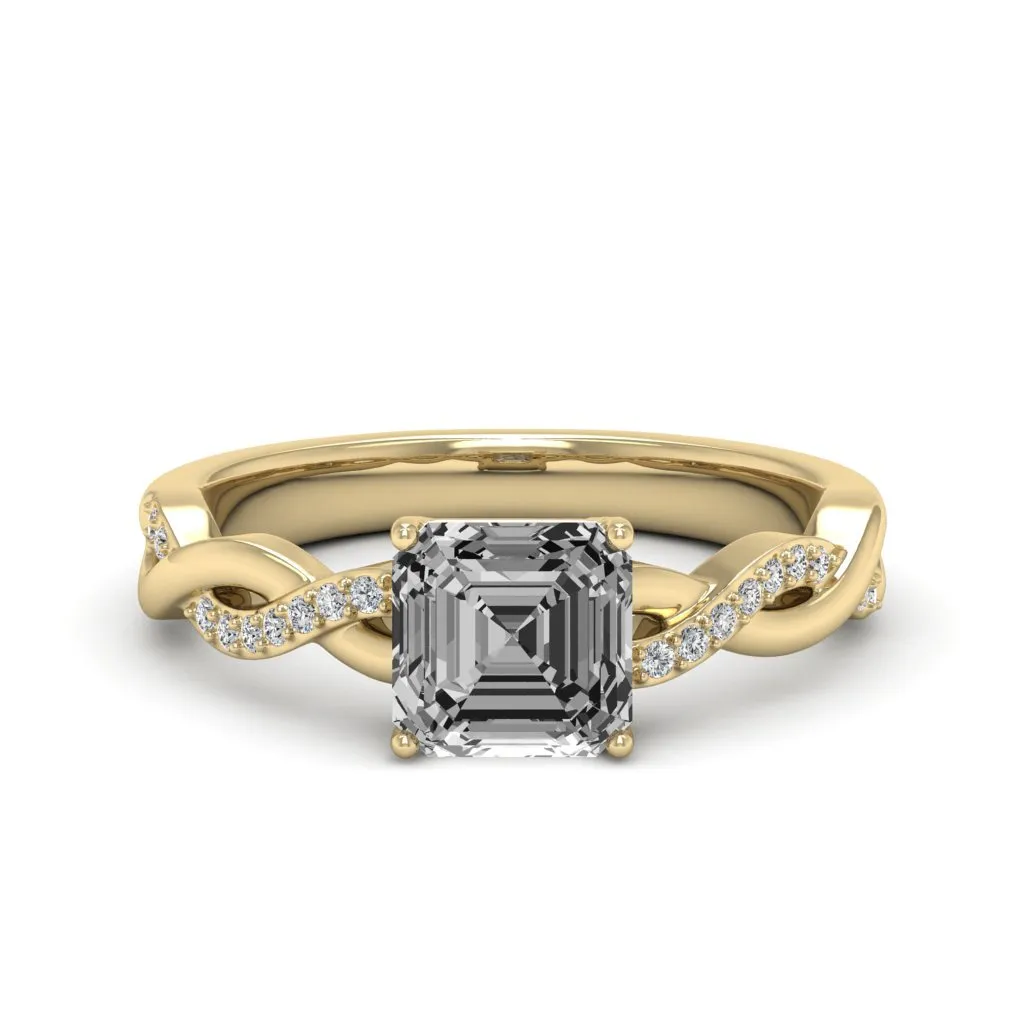 1.24 d.e.w cts Claudia Moissanite Ring