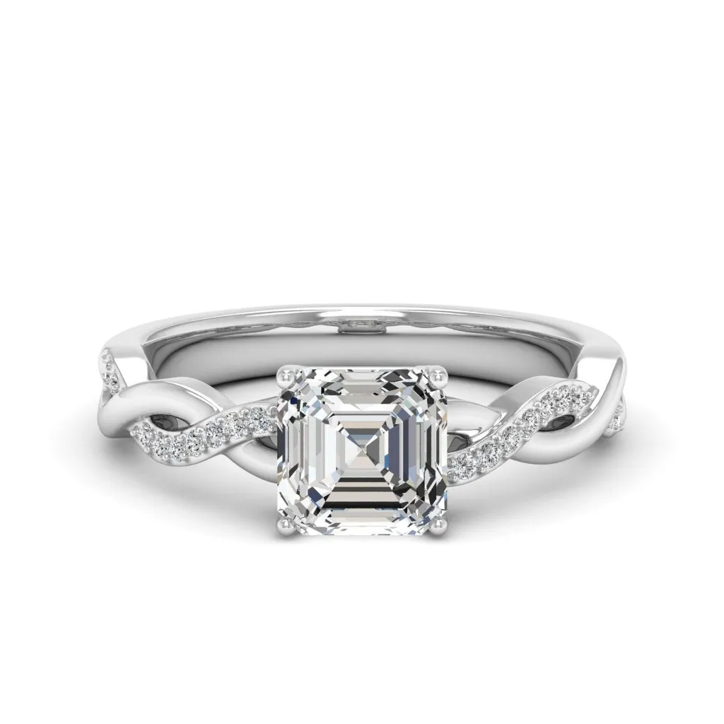 1.24 d.e.w cts Claudia Moissanite Ring