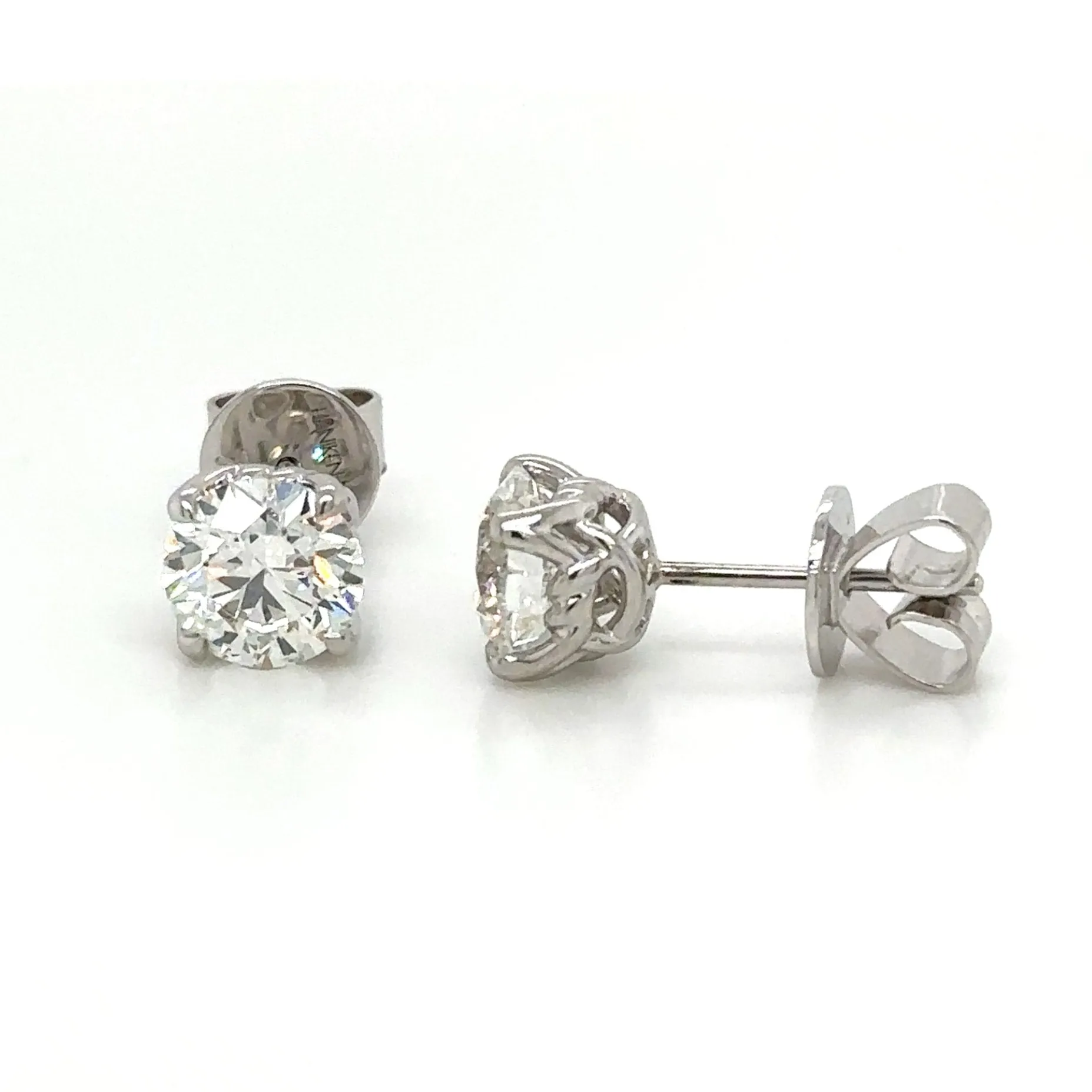 1.28ct tw Perfect Match Round Brilliant-cut IGI certified Lab Diamond Stud Earrings