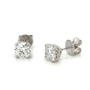 1.28ct tw Perfect Match Round Brilliant-cut IGI certified Lab Diamond Stud Earrings