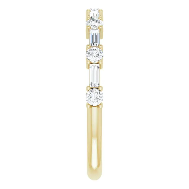 14K Gold 1/2 CTW Natural Diamond Anniversary Band