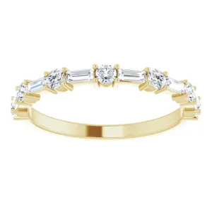 14K Gold 1/2 CTW Natural Diamond Anniversary Band