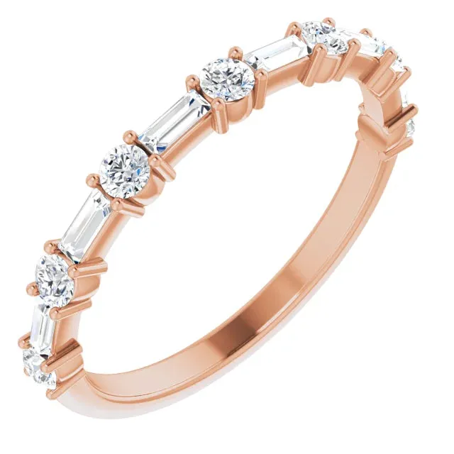 14K Gold 1/2 CTW Natural Diamond Anniversary Band