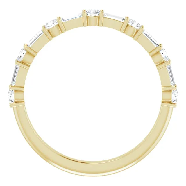 14K Gold 1/2 CTW Natural Diamond Anniversary Band