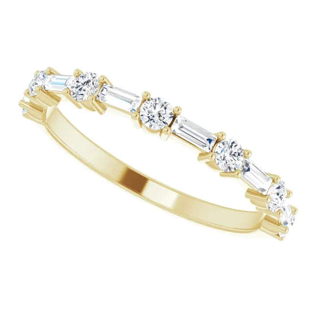 14K Gold 1/2 CTW Natural Diamond Anniversary Band