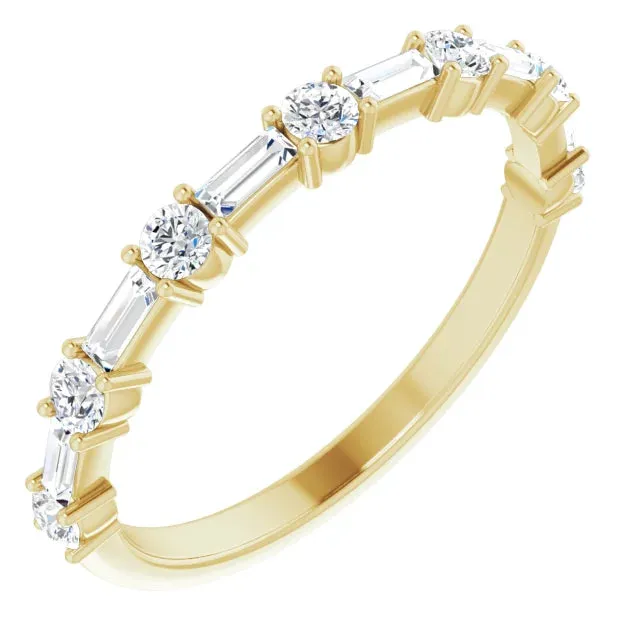 14K Gold 1/2 CTW Natural Diamond Anniversary Band