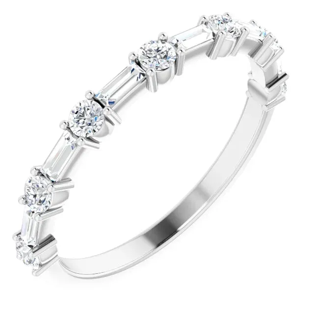 14K Gold 1/2 CTW Natural Diamond Anniversary Band