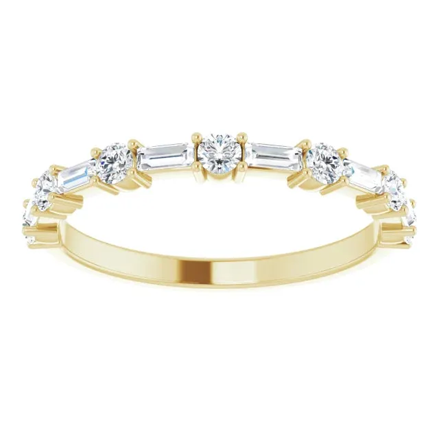 14K Gold 1/2 CTW Natural Diamond Anniversary Band