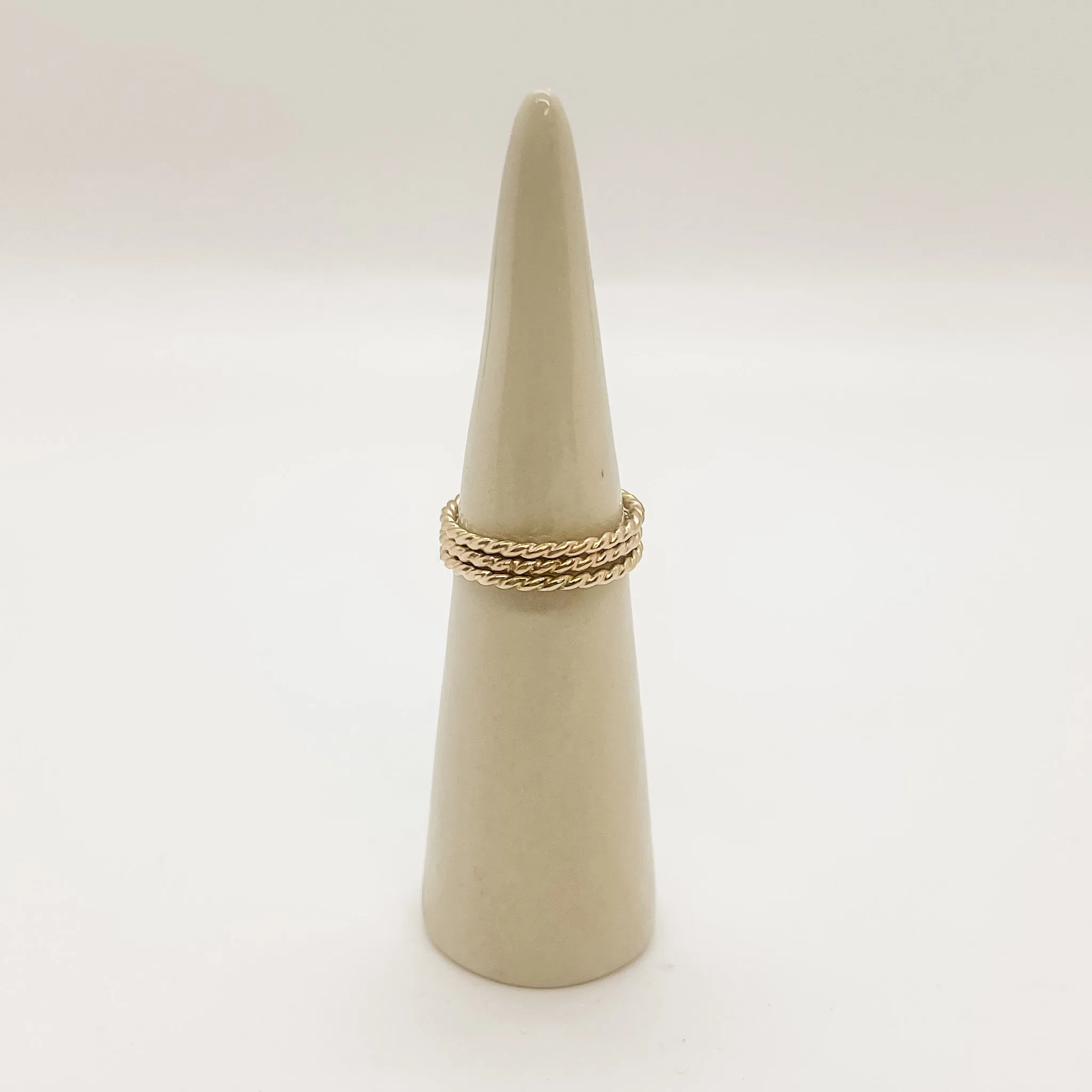 14K Gold Filled Stackers - Twisted Pattern (Set of 3)