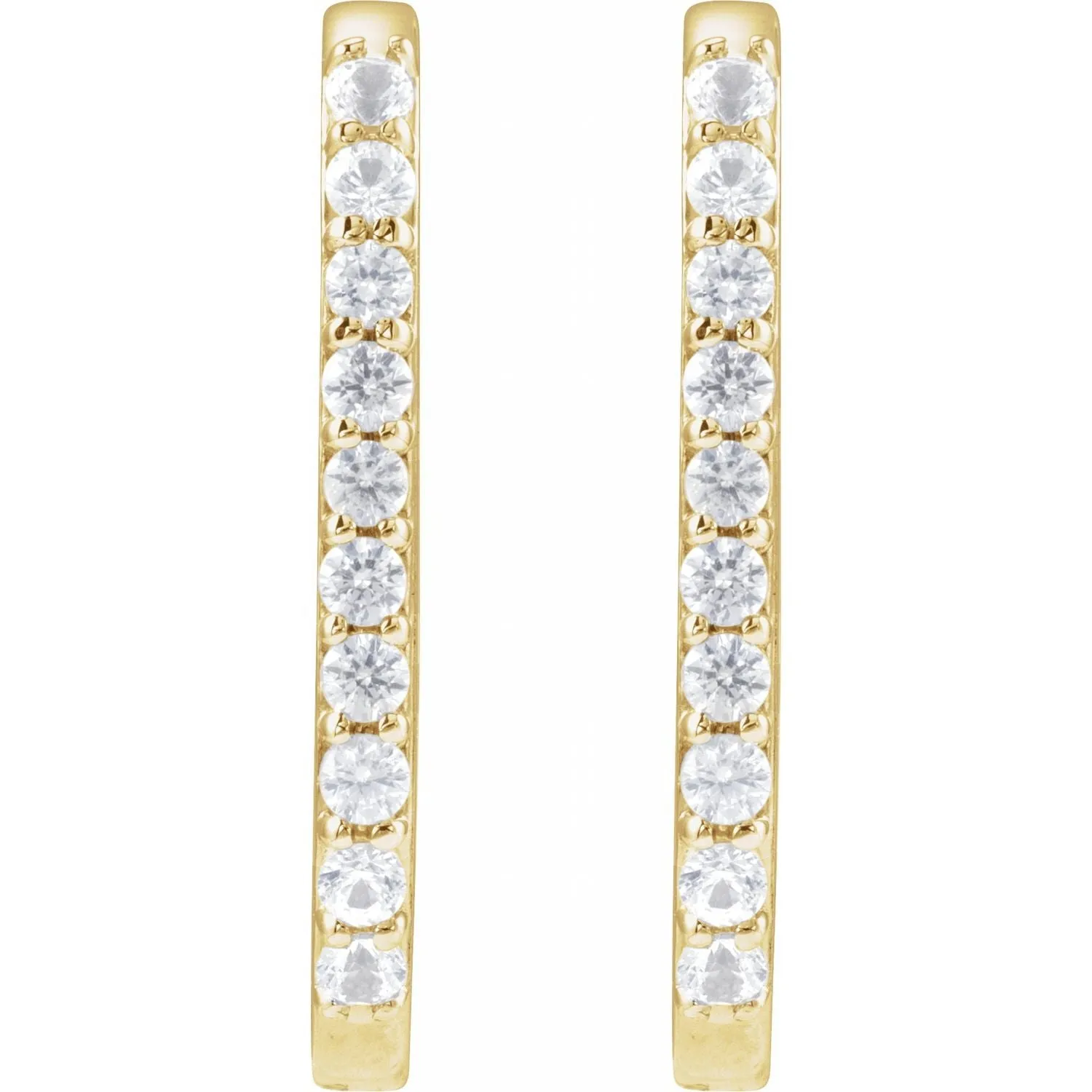 14K Gold Natural White Sapphire, London Blue Topaz, Mozambique Garnet, Tsavorite Garnet Hoop Earrings