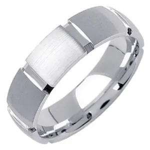 14K or 18K White Gold Traditional Ring