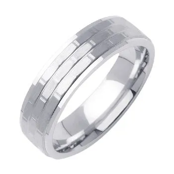 14K or 18K White Gold Traditional Ring