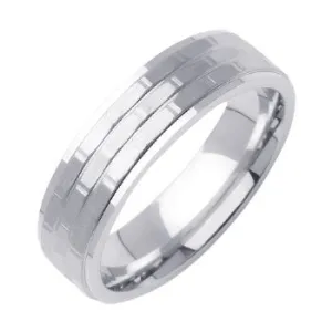 14K or 18K White Gold Traditional Ring