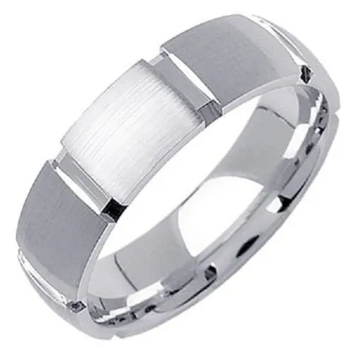 14K or 18K White Gold Traditional Ring