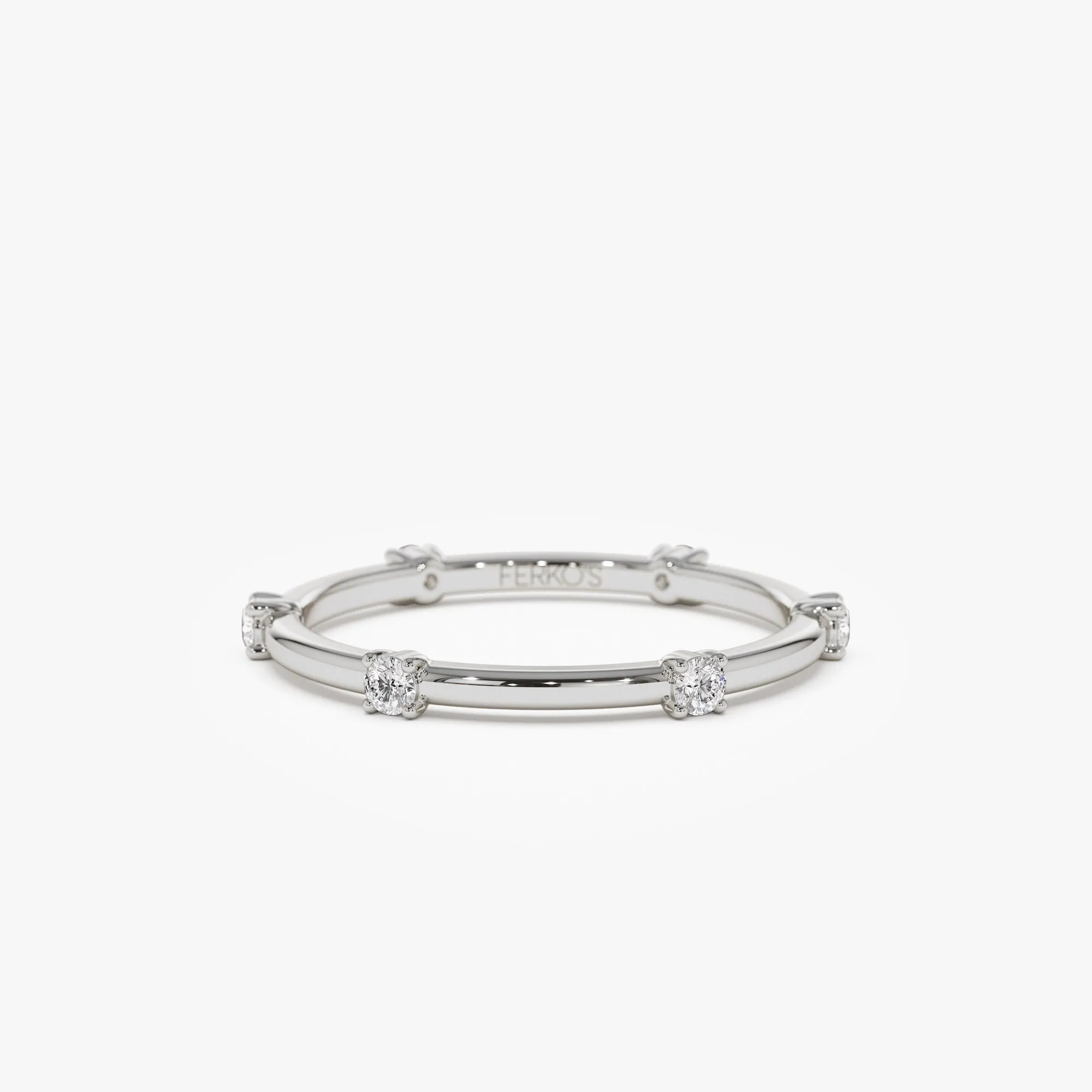 14k Prong Setting  Full Eternity Dainty Stacking Ring