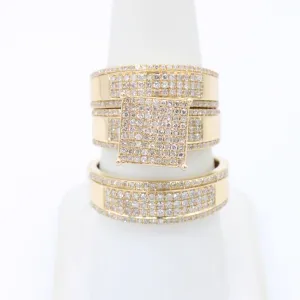 14k Trio Set Diamond 💎 Ring Yellow JTJ™