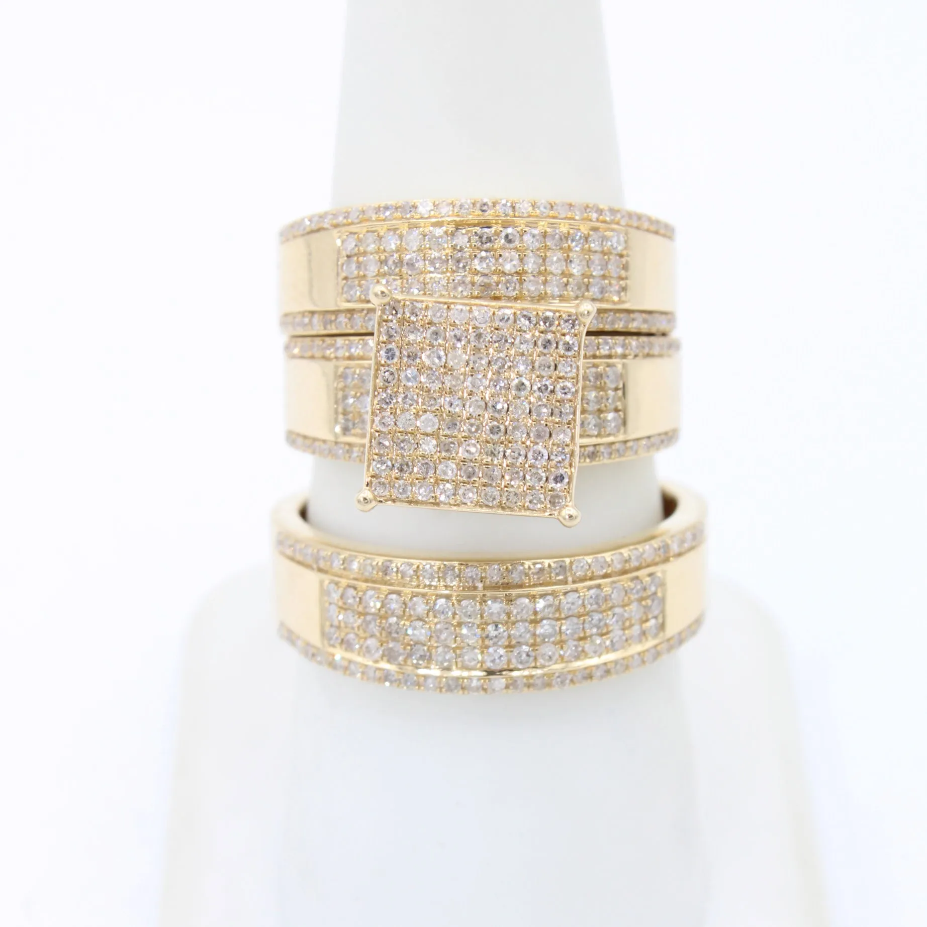 14k Trio Set Diamond 💎 Ring Yellow JTJ™