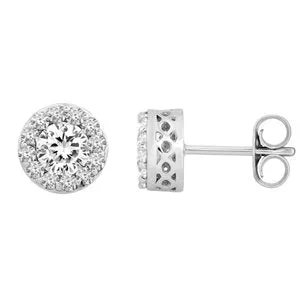 14K White 2 3/8 CTW Diamond Fantasy&trade; Cluster Earrings