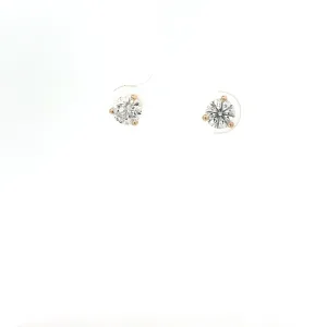 14k White Gold 1.16ct F SI1 Round Diamond Stud Earrings