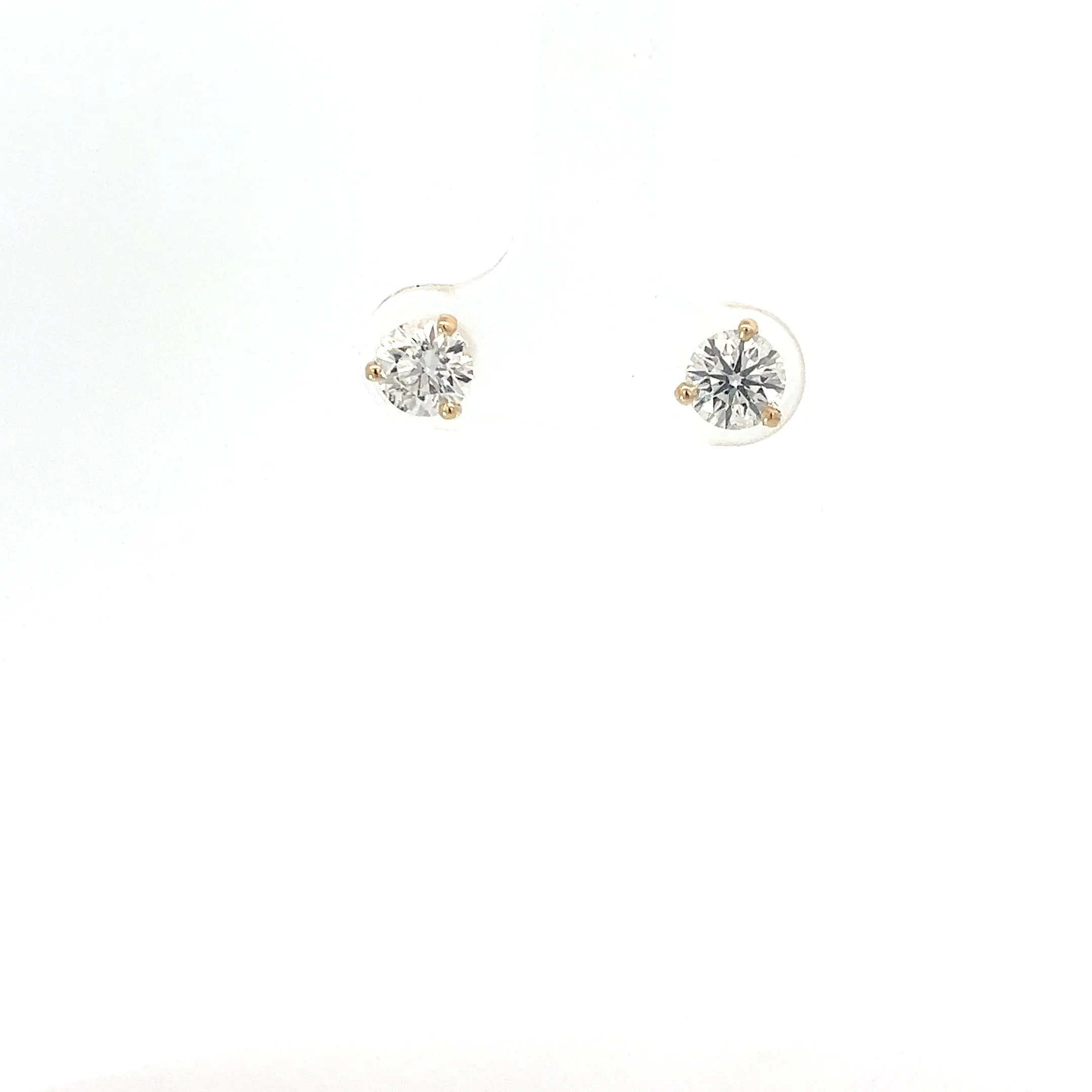 14k White Gold 1.16ct F SI1 Round Diamond Stud Earrings