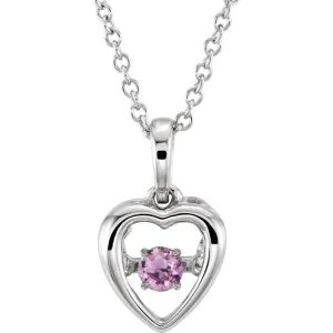 14k White Gold Pink Sapphire 18" Mystara® Necklace