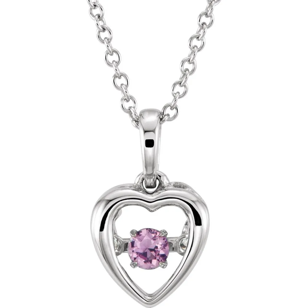 14k White Gold Pink Sapphire 18" Mystara® Necklace