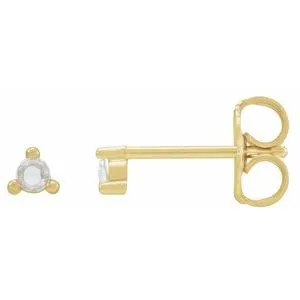 14K Yellow 1/5 CTW Rose-Cut Natural Diamond Earrings