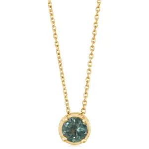14K Yellow Gold Montana Sapphire/Diamond Neckpiece (Includes Chain)