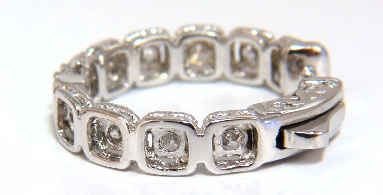 1.60ct natural round brilliant in/out diamond hoop earrings 14kt rope twist