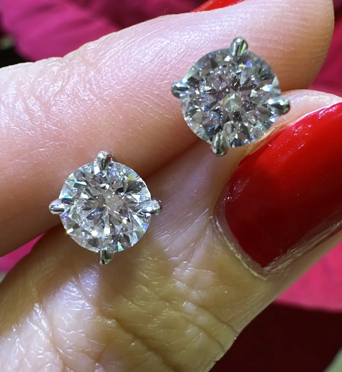 1.73ct tw Perfect Match Round Brilliant-cut Lab-grown Diamond Stud Earrings